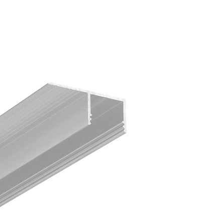 2m Aluprofil PLANE14 SEITE BC3 - Unbehandeltes Aluminium, Einbau, LED-Schiene
