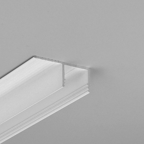 2m Aluprofil PLANE14 SIDE BC3 - Weiß lackiert, Einbau, LED-Schiene