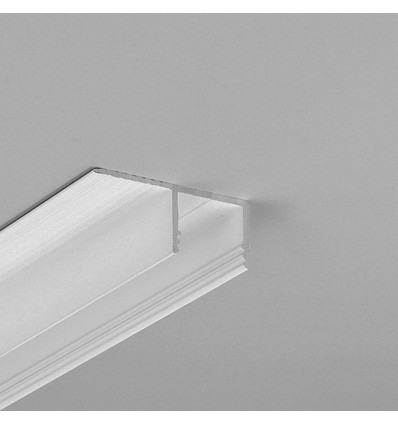 2m Aluprofil PLANE14 SIDE BC3 - Weiß lackiert, Einbau, LED-Schiene