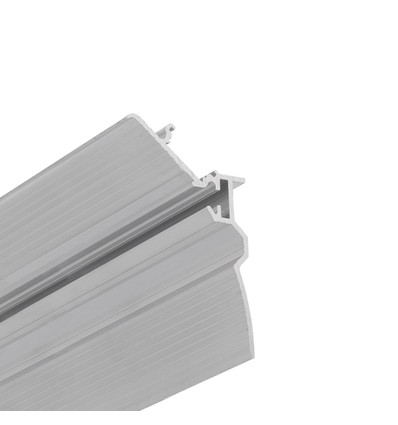 1m Aluprofil SMOOTH12 BC/Q9 - Unbehandeltes Aluminium, Einbau, LED-Schiene