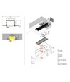 1m Aluprofil VARIO30-05 ACDE-9 - Eloxiert, Einbau, LED-Schiene