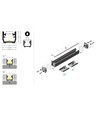2m Aluprofil FLOOR12 K/U - Eloxiert, Fliesenprofil, LED-Schiene