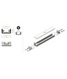 2m Aluprofil FLOOR8 K - Eloxiertes Fliesenprofil, LED-Schiene