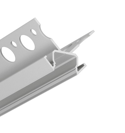1m Aluminiumprofil UNI-TILE12 270GRAD C PLUS - Eloxiert, Fliesenprofil, LED-Schiene