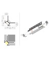 1m Aluminiumprofil UNI-TILE12 270GRAD C PLUS - Eloxiert, Fliesenprofil, LED-Schiene