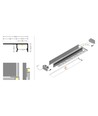 2m Aluminiumprofil UNI-TILE12 180° C PLUS - Eloxiertes Fliesenprofil, LED-Schiene