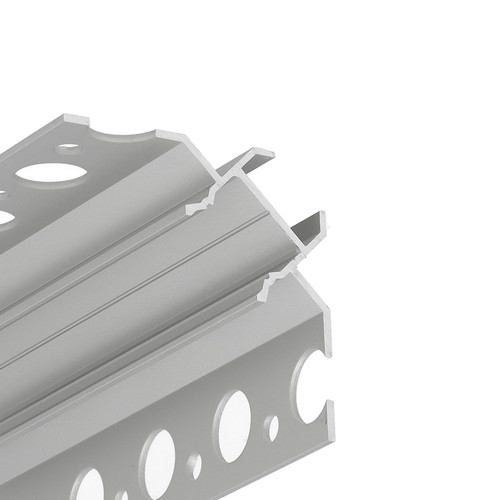 2m Aluprofil UNI-TILE12 90GR C PLUS - Eloxiertes Fliesenprofil, LED-Schiene