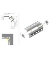 2m Aluprofil UNI-TILE12 90GR C PLUS - Eloxiertes Fliesenprofil, LED-Schiene