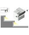 2m Aluminiumprofil UP-TILE10 A - Eloxiert, Fliesenprofil, LED-Schiene