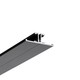 2m Aluminiumprofil BACK10 A/UX - Schwarz lackiert