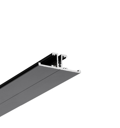 2m Aluminiumprofil BACK10 A/UX - Schwarz lackiert