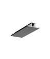 2m Aluminiumprofil BACK10 A/UX - Schwarz lackiert