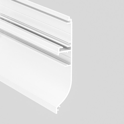 2m Aluminiumprofil SKIRT10 AC2/Q9 - Weiß lackiert