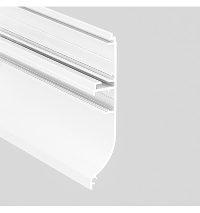 2m Aluminiumprofil SKIRT10 AC2/Q9 - Weiß lackiert