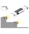 1m Aluminiumprofil UP-BOLD12 K - Eloxiert