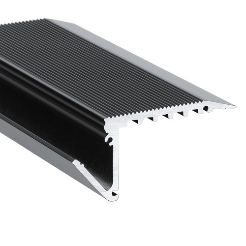 1m Aluminiumprofil UP-BOLD12 K - Schwarz lackiert