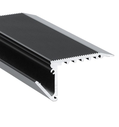 1m Aluminiumprofil UP-BOLD12 K - Schwarz lackiert