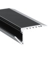 1m Aluminiumprofil UP-BOLD12 K - Schwarz lackiert