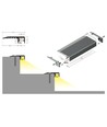 1m Aluminiumprofil UP-MINI10 A - Eloxiert