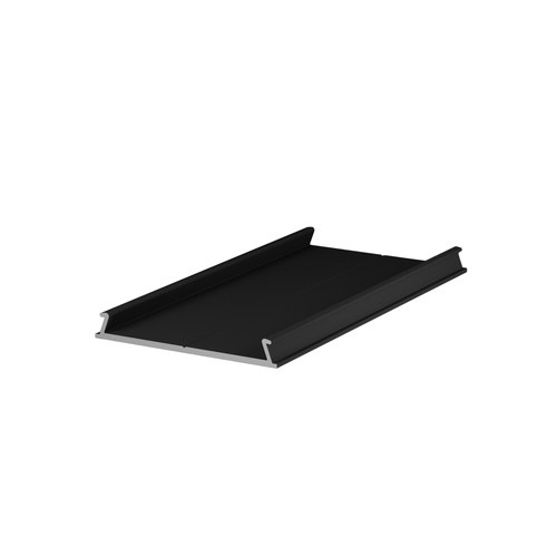 1m Montageprofil C10 - Schwarz lackiert