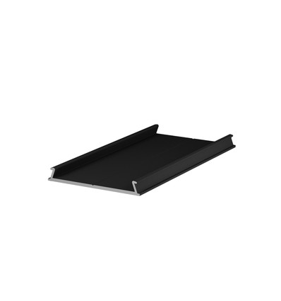 1m Montageprofil C10 - Schwarz lackiert