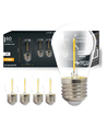 5er Pack E27 1W LED-Leuchtmittel - ST14, COB Filament