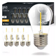 10er-Pack E27 2W LED-Leuchtmittel - ST14, COB-Filament, Klarglas