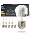 10er-Pack E27 2W LED-Leuchtmittel - ST14, COB-Filament, Klarglas