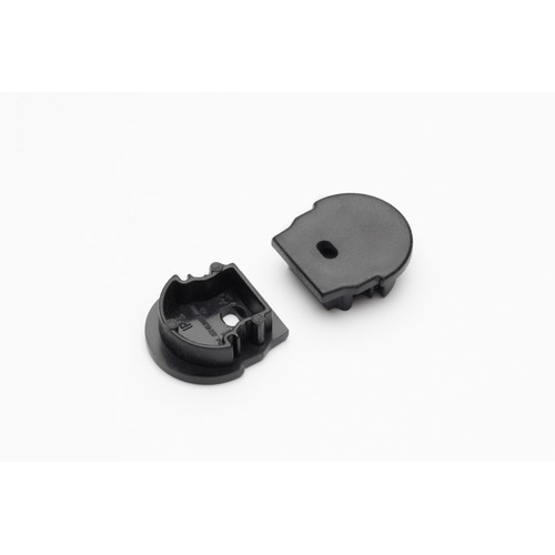 1 Stk. Endstück UNI12 D - Mit Loch, schwarz