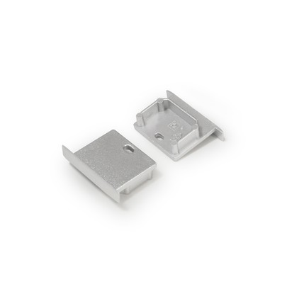1 Stk. Endstück LINEA-IN20 - Mit Loch, silberfarben