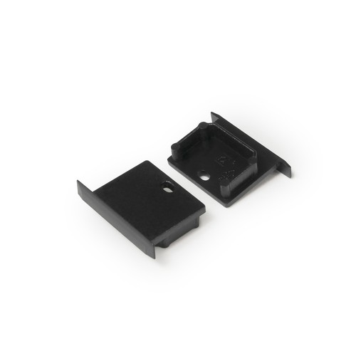 1 Stk. Endstück LINEA-IN20 - Mit Loch, schwarz