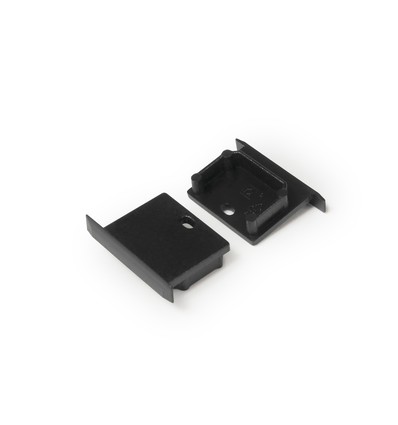 1 Stk. Endstück LINEA-IN20 - Mit Loch, schwarz
