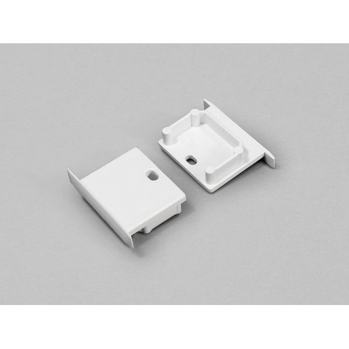 1 Stk. Endstück LINEA-IN20 - Mit Loch, weiß