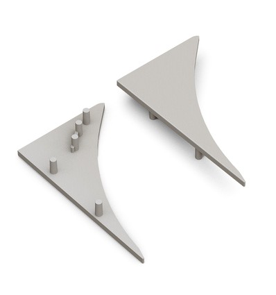 1 Stk. Endstück SMOOTH12 - Grau