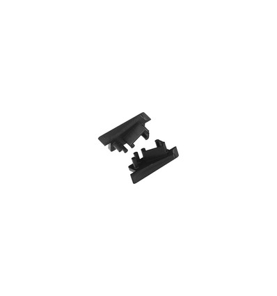 1 Stk. Endstück DIAGONAL10 - Mit Loch, schwarz