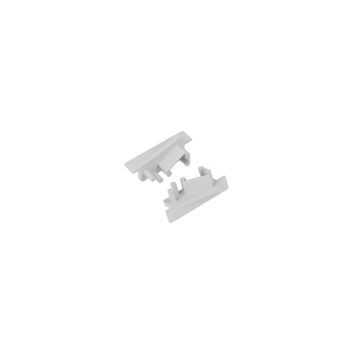 1 Stk. Endstück DIAGONAL10 - Mit Loch, grau
