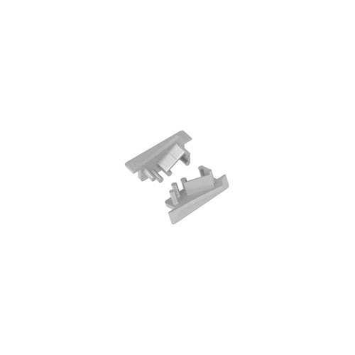 1 Stk. Endstück DIAGONAL10 - Mit Loch, silberfarben