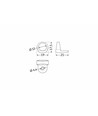 1 Stk. Halter PEN8 - flach, grau