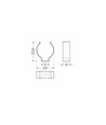 1 Stk. Flacher Halter PEN12 - Edelstahl