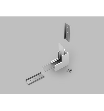 Profilsammler LINEA20 90GR - oben/unten, weiß lackiert