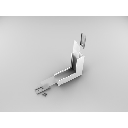 Profilsammler VARIO30-02 90° - oben / unten, weiß lackiert