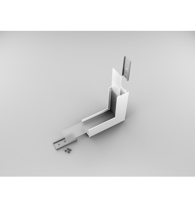 Profilsammler VARIO30-02 90° - oben / unten, weiß lackiert
