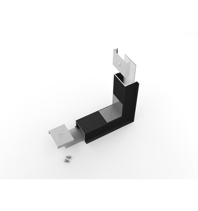 Profilsammler VARIO30-07 270° - oben/unten, schwarz eloxiert