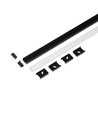 2m Set BEGTON12 + J SLIDE - Schwarz eloxiert