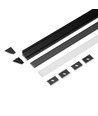 2m Set CORNER12.V2 + F CLICK - Schwarz eloxiert