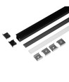 2m Set LINEA-IN20 + F CLICK - Schwarz eloxiert