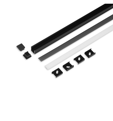 2m Set SMART10 + C2 CLICK - Schwarz eloxiert