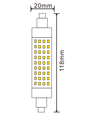 R7S 118mm / 11W LED-Leuchtmittel