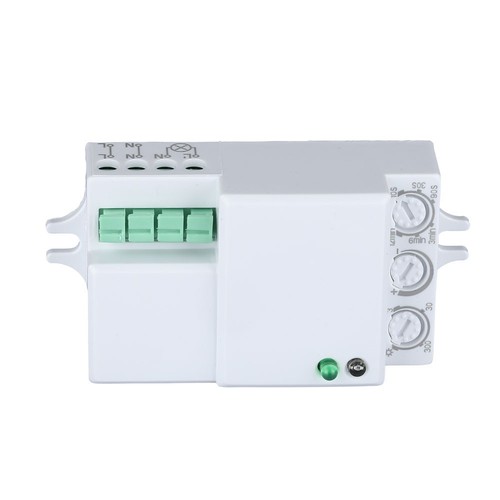 Mikrowellen-Bewegungsmelder für LED - Max 300W, 180°/360°, IP20 Innenbereich