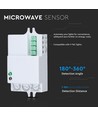 Mikrowellen-Bewegungsmelder für LED - Max 300W, 180°/360°, IP20 Innenbereich